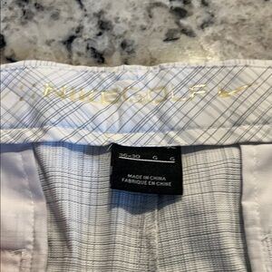 Nike White and Gray Plaid Pants